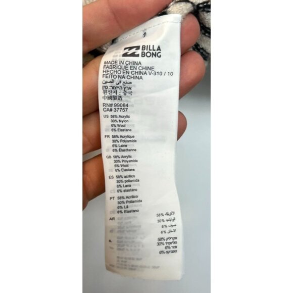 Billabong To The Limits Sweater White Cap Color Style JV03VBTO Size Large - Picture 10 of 10